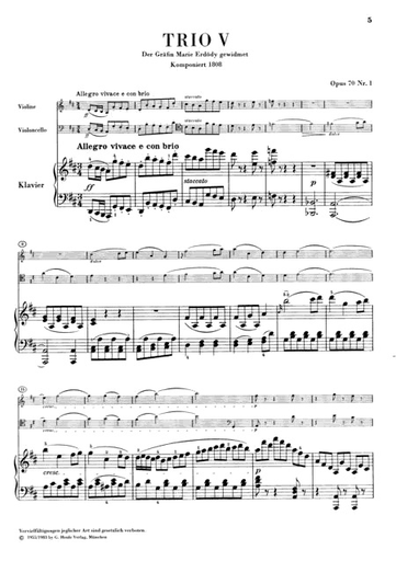 Beethoven, L.van: Piano Trios Vol.2 urtext (violin, cello, piano)