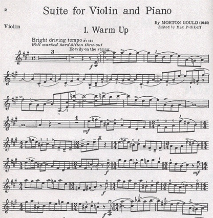 Gould, Morton: Suite (violin & piano)