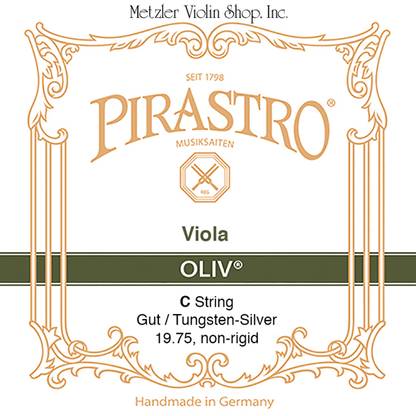 Pirastro OLIV viola C string, gut/tungsten-silver, medium, non-rigid, in envelope