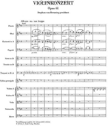 Beethoven, L. van (Kojima, ed.): Violin Concerto, D Major, Op.61, urtext (score)