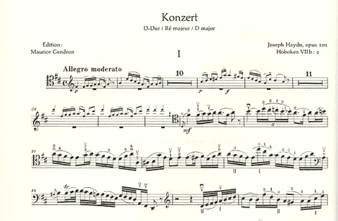 Haydn, F.J. (Gendron): Concerto in D Major, Op.101 - HOB.VIIb: 2 (cello, and piano reduction)
