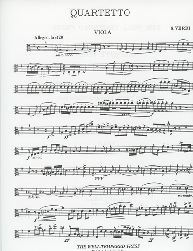 Verdi, Giuseppe: String Quartet in e minor (set of parts)