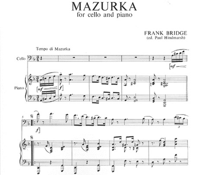Bridge, Frank: Mazurka (cello & piano)
