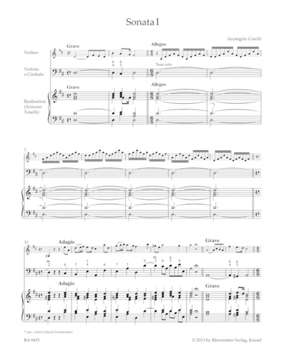 Corelli, Arcangelo (Hogwood): Sonatas  Op. 5 #1-6 Vol. 1 (violin & basso continuo) Barenreiter