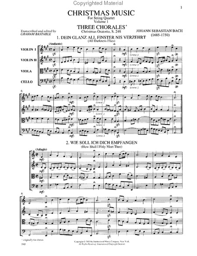 Bastable, Graham: Christmas Music Vol.1 (string quartet)