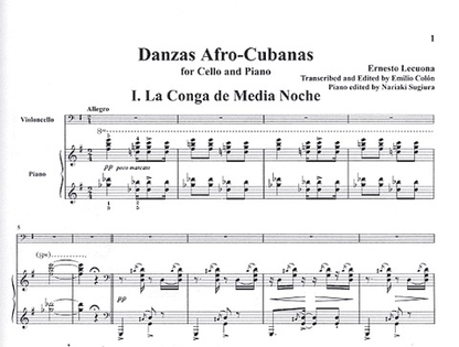 Lecuona, E. (Colon/Sugiura): Danzas Afro-Cubanas (cello & piano)
