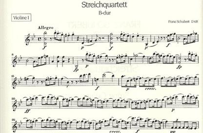 Schubert, F.: String Quartet D68 in Bb Major