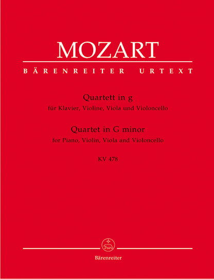 Mozart, W.A. (Federhofer): Piano Quartet in G minor, KV478 - URTEXT (piano quartet) Barenreiter
