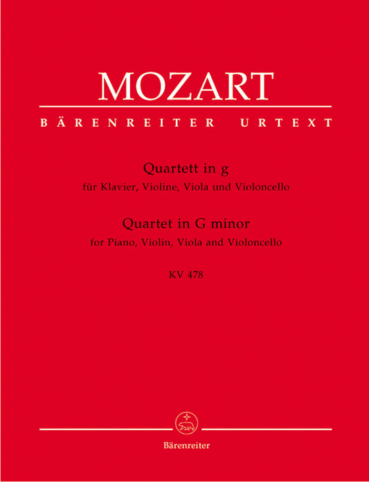 Mozart, W.A. (Federhofer): Piano Quartet in G minor, KV478 - URTEXT (piano quartet) Barenreiter