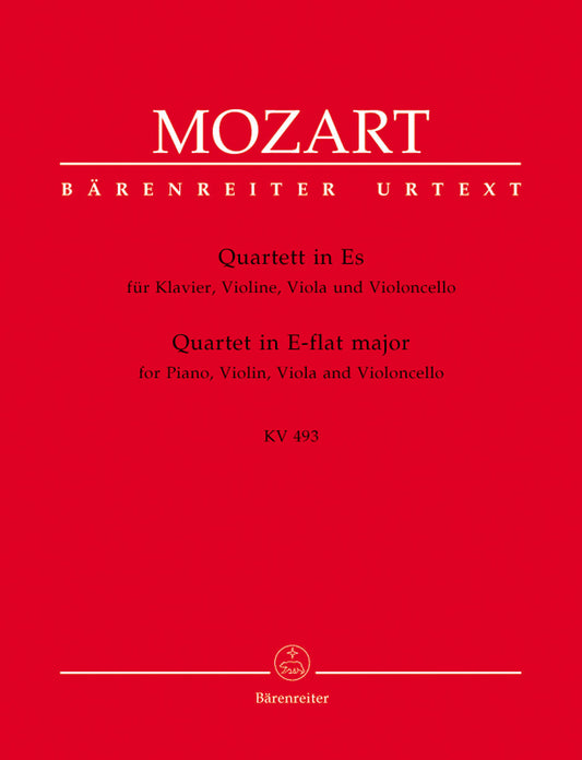 Mozart, W.A.: Piano Quartet in Eb Major KV 493 (piano, violin, viola, cello) Barenreiter Urtext