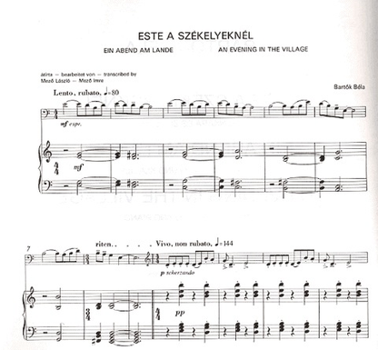 Bartok, Bela: Evening at the Village, Slovak Peasant's Dance (Cello & Piano)