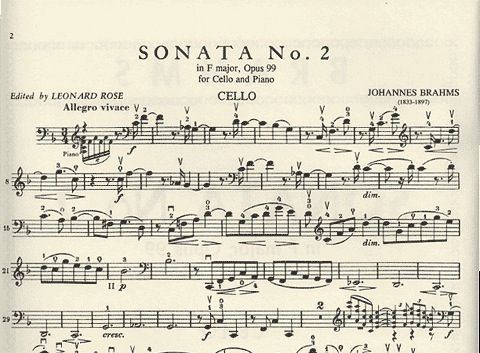 Brahms, Johannes (Rose): Sonata #2 Op.99 in f (cello & piano)