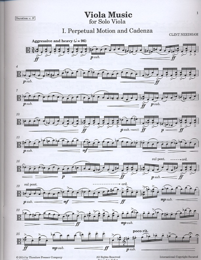 Needham, Clint: Viola Music for solo Viola