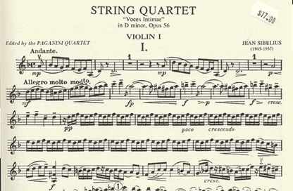 Sibelius, Jean: String Quartet Op.56-Voces intimae