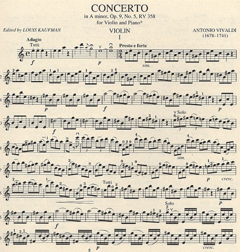 Vivaldi, A.: Concerto ''La Cetra'' Op.9 No.5 (violin & piano)