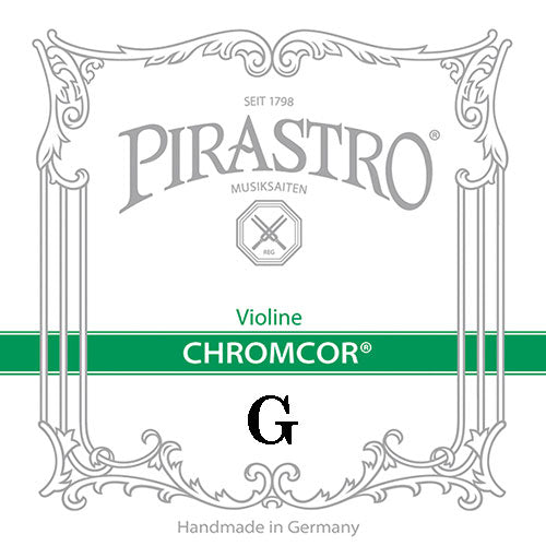 Pirastro CHROMCOR violin G string,  steel, medium,
