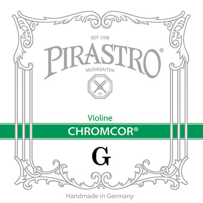 Pirastro CHROMCOR violin G string,  steel, medium,